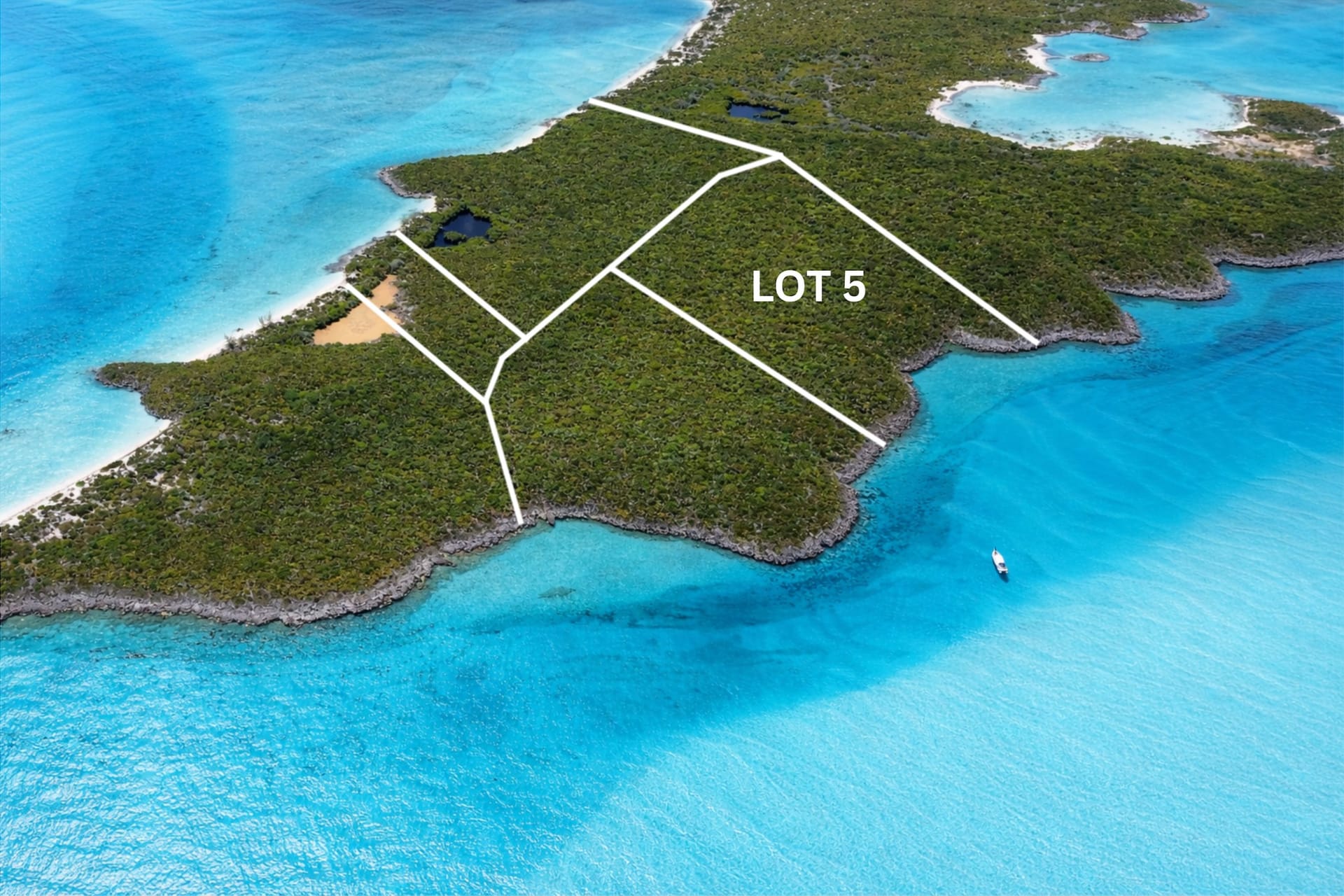 5.84 Acres of Waterfront Land for Sale, Pipe Cay, Exuma, Bahamas