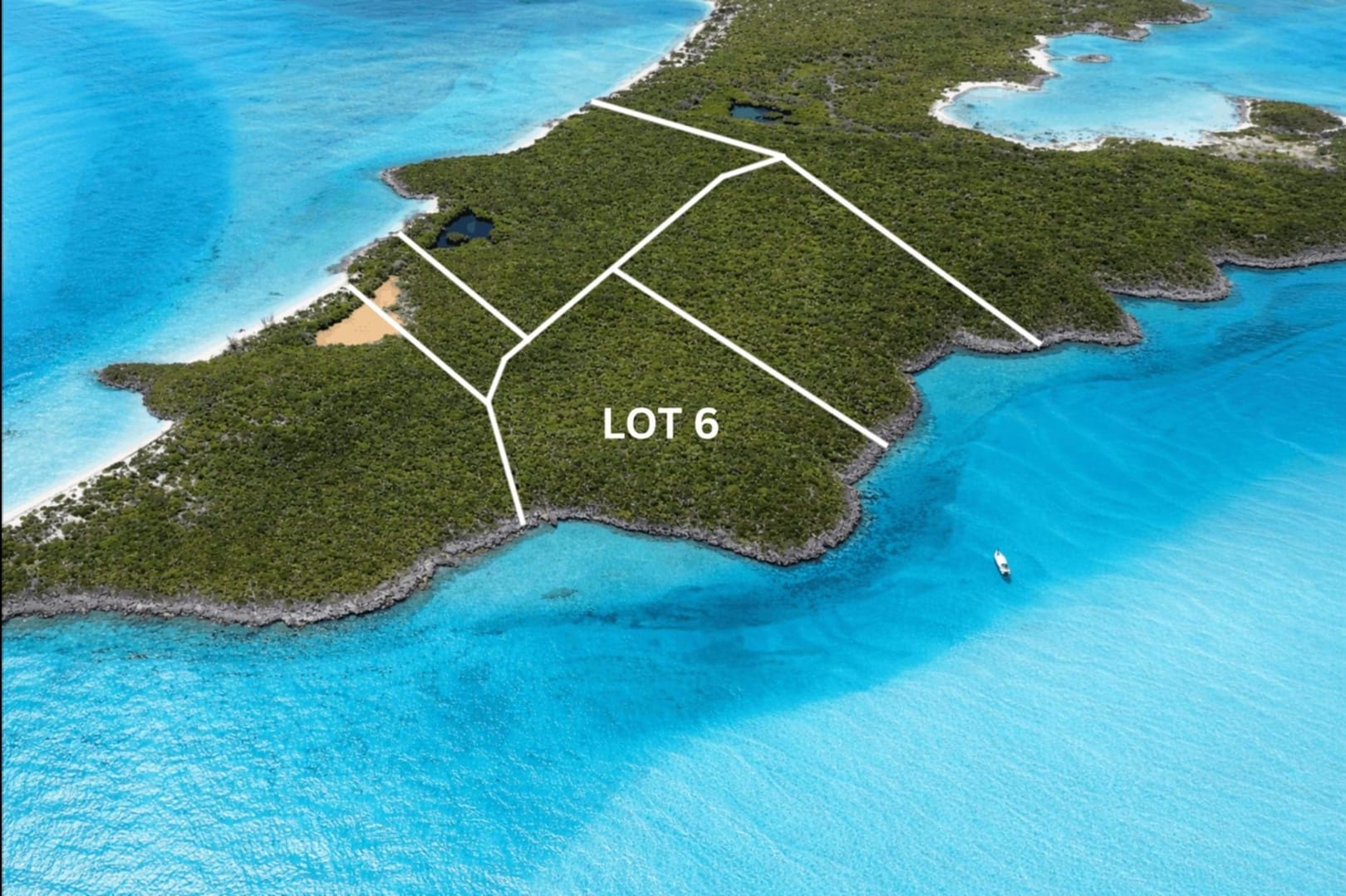 4.87 Acres of Waterfront Land for Sale, Pipe Cay, Exuma, Bahamas