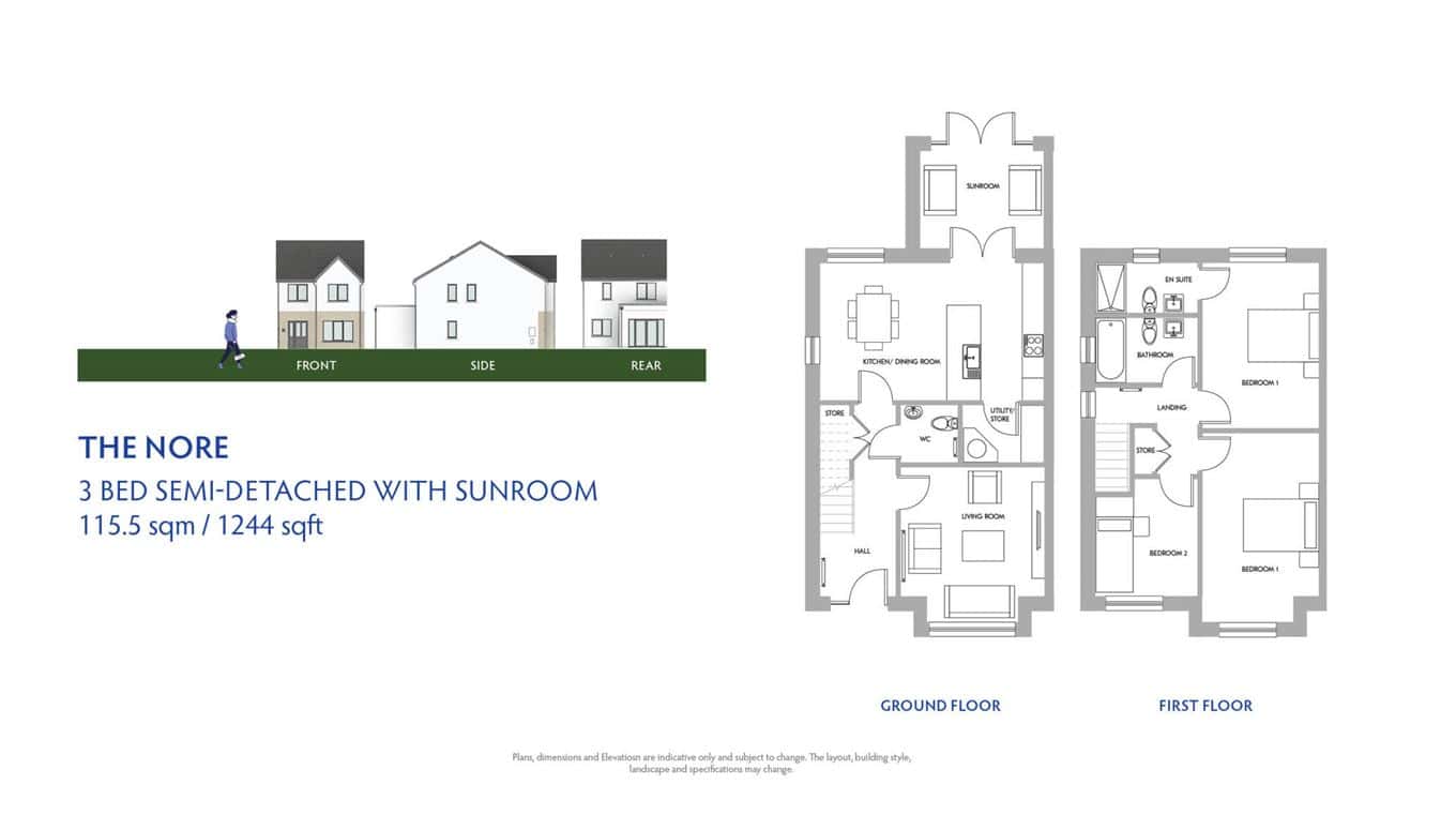 3 Bed Semi Detached With Sunroom, Riverbrook, Abbeylands, Ferrybank, Waterford